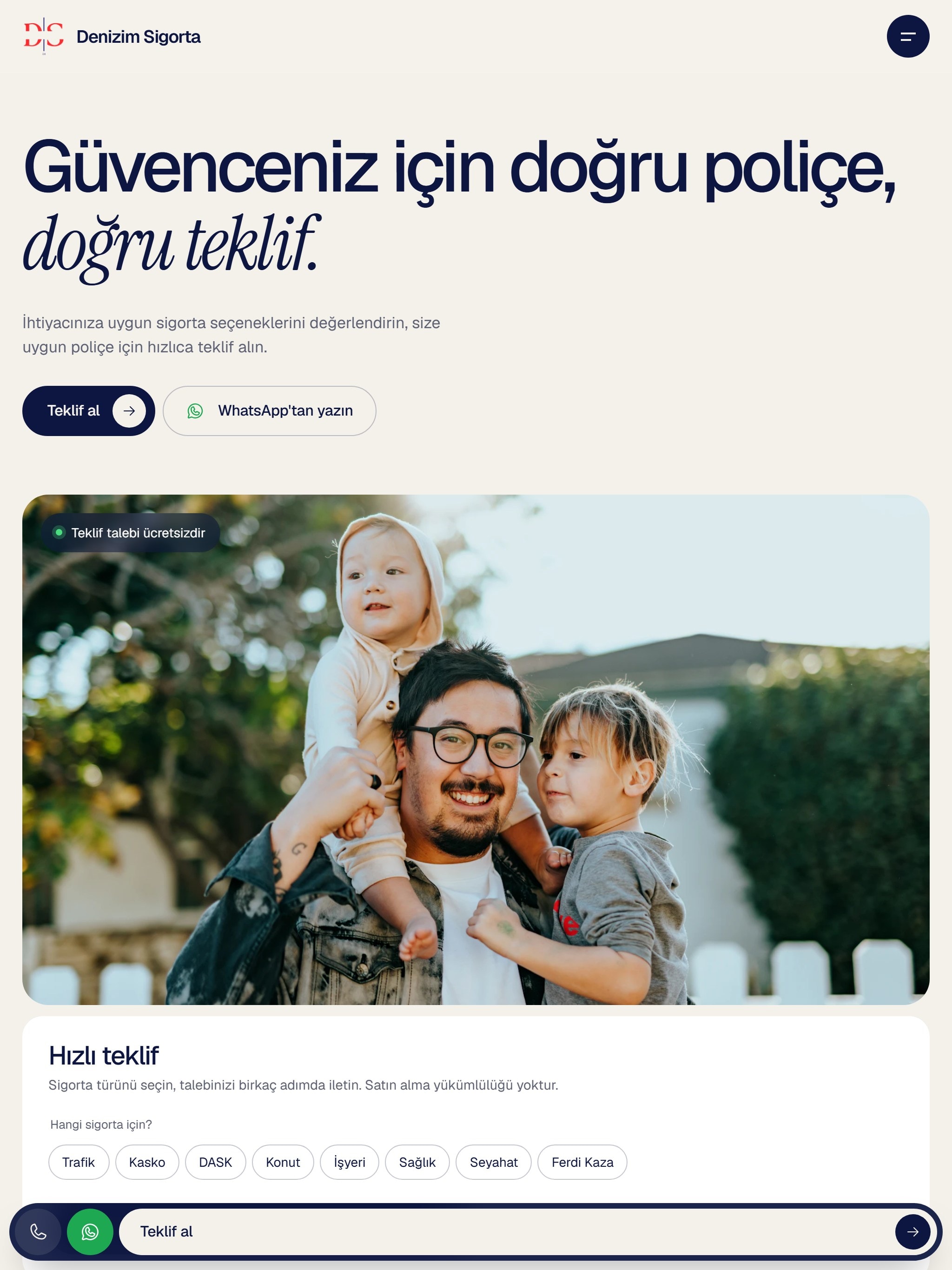 Denizim Sigorta Tablet Experience